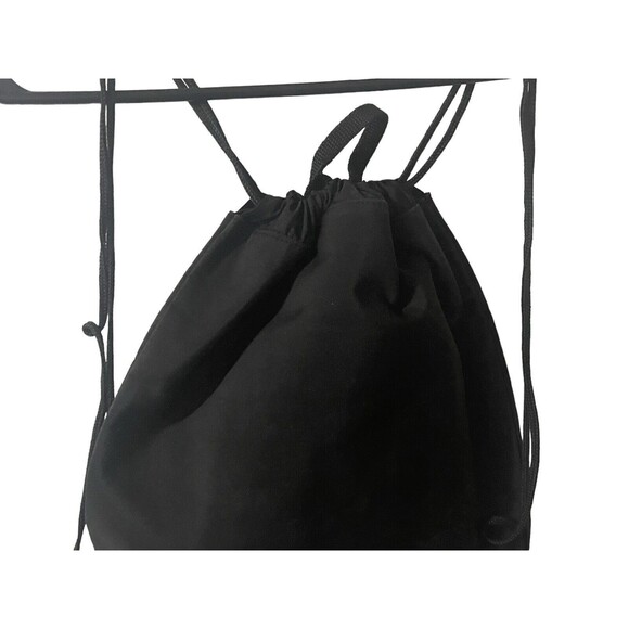 Walt Disney World Vintage Where Magic Lives Drawstring Black Backpack Cinch Bag - Picture 7 of 16